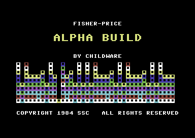 Alpha Build title screen for Commodore 64